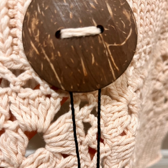 NWT Pure Handknit Made in Canada Crochet Passionate Wrap Shawl Scarf 100% Cotton - Picture 6 of 13